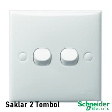 SCHNEIDER Saklar 2 Tombol Saklar Lampu Seri Saklar Double Classic
