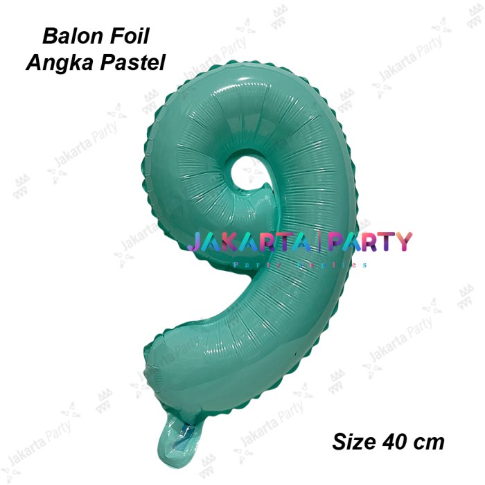 Balon Angka Pastel 40 cm / Balon foil angka / Balon angka