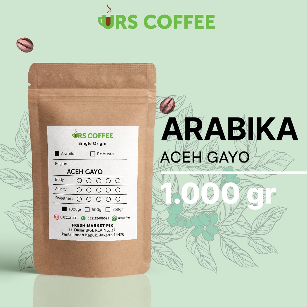 Kopi Arabika Aceh Gayo 1 kg