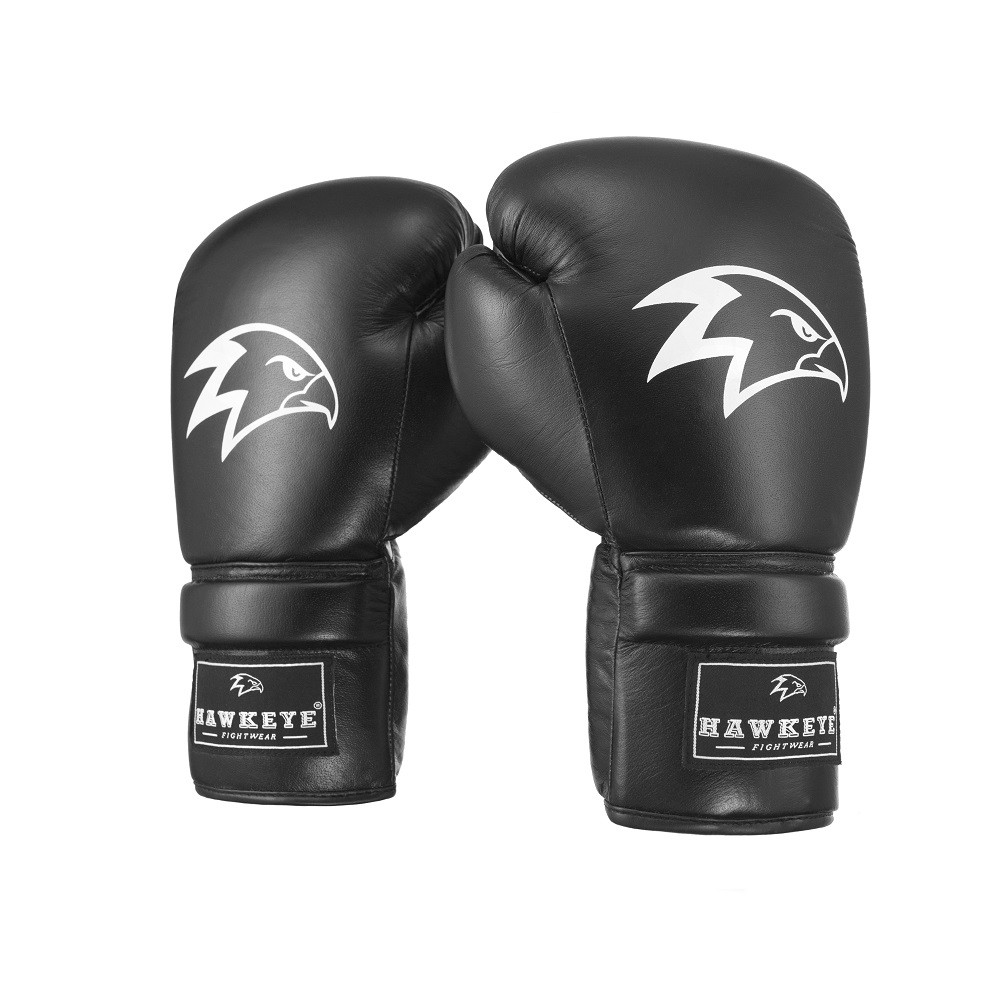 Hawkeye Fightwear Boxing Glove Premiere All Black - Sarung Tinju Hitam