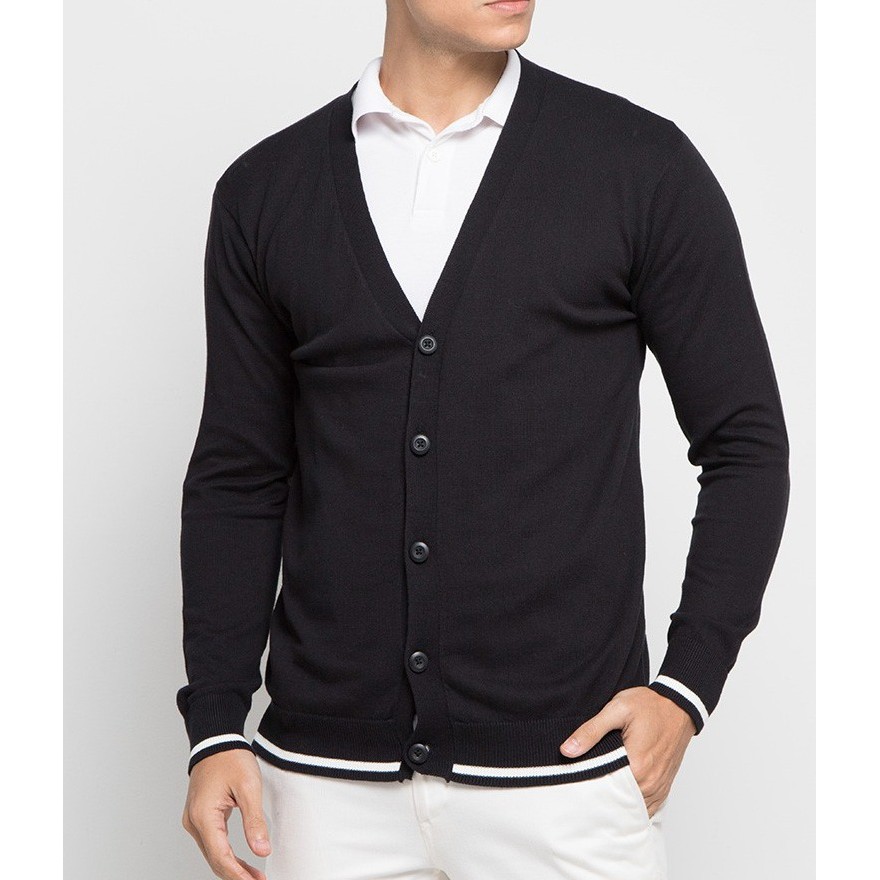 sweater rajut kartigan v neck#hitam#sweterpria#rajutpria#sweterpria&amp;wanita#cartiganrajut#