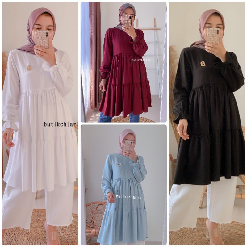 Plain Tunic Tunik by Butik Chlaris Butikchlaris