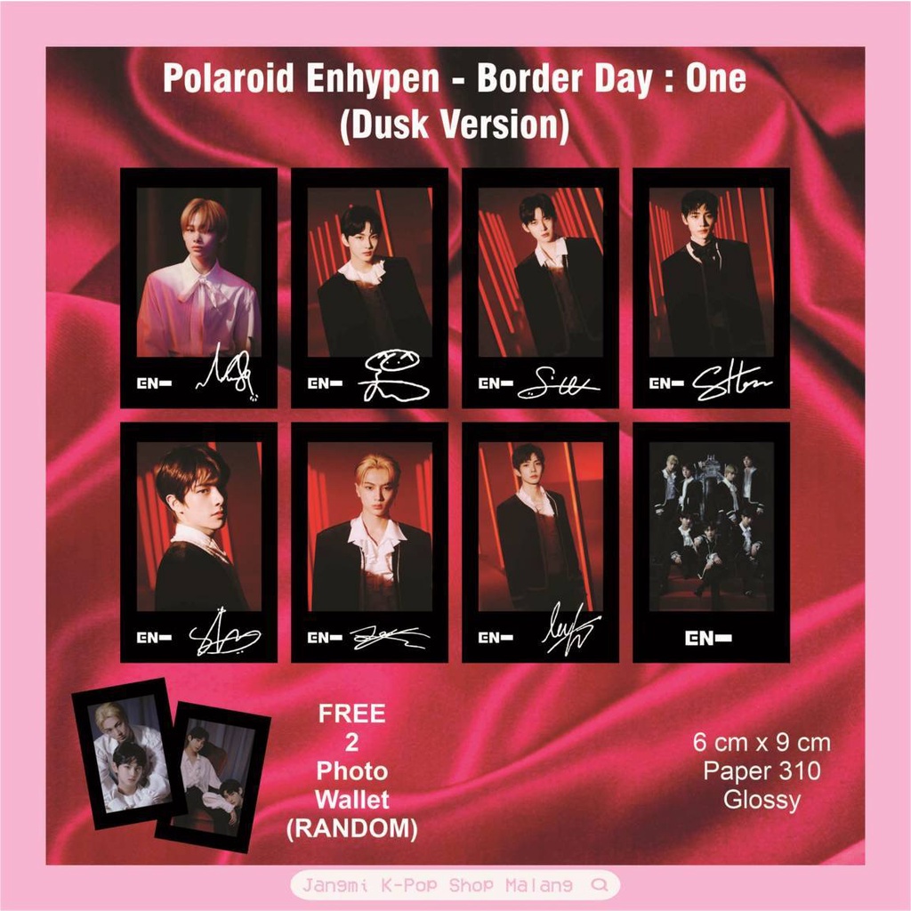[8 PCS] Polaroid Enhypen - Border Day One (Given & Taken) | Enhypen Border Day : One | Enhypen Given