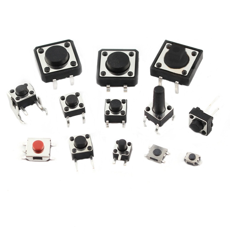 Btsg 125pcs 25jenis Saklar Aneka Tombol Tekan Mikro Saklar Kebijaksanaan Reset Mini Leaf
