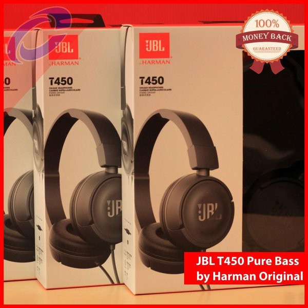 Order Langsung Headphone JBL Original - Headphone Pure Bass Sound JBL T450 by Harman Diskon