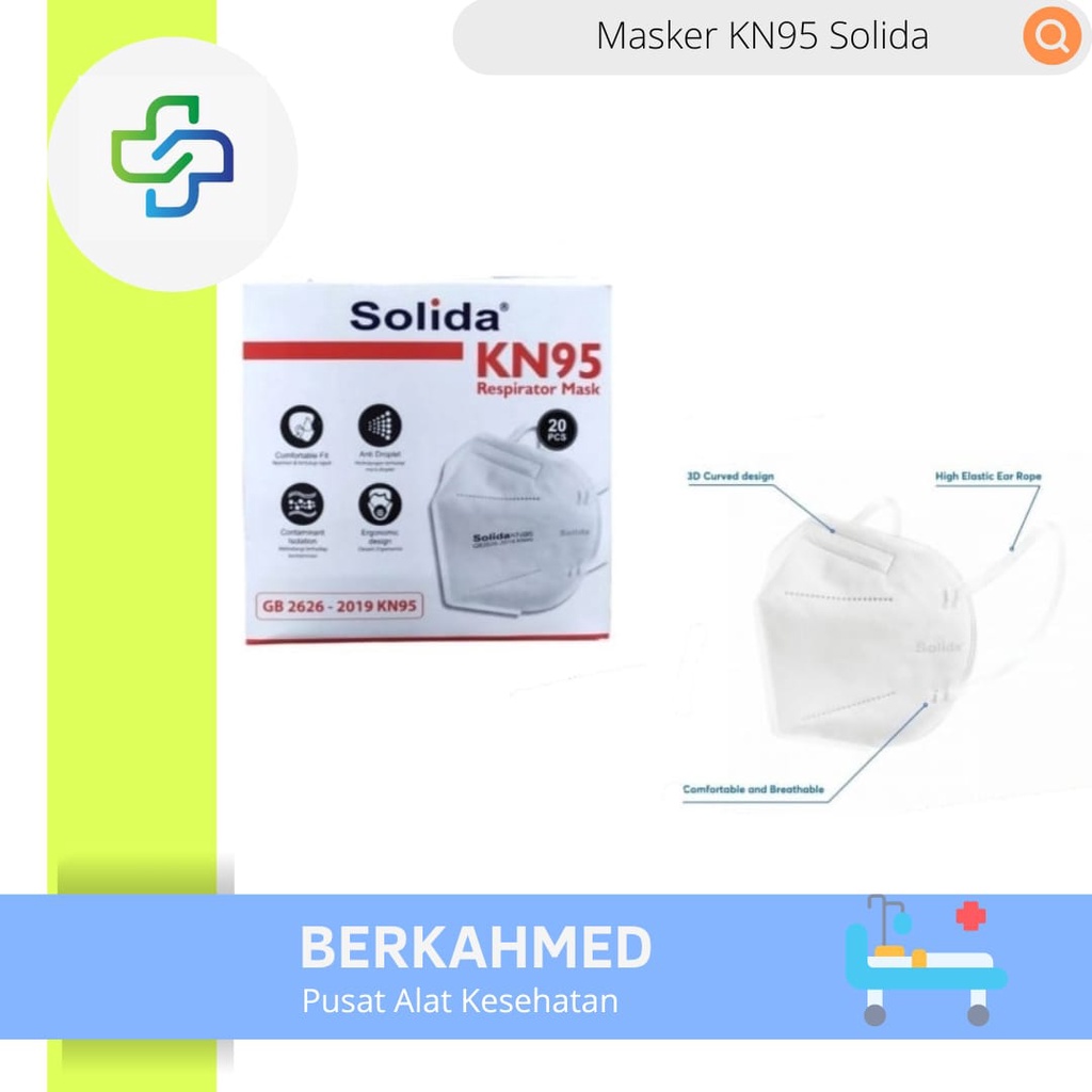 Masker KN95 4 Ply Respirator Maks Earloop 1 BOX