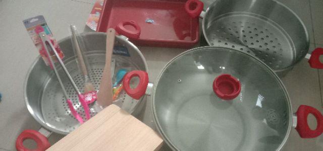 Supra Panci Super Steamer Susun 3 (32cm) Stainless Steel Tebal