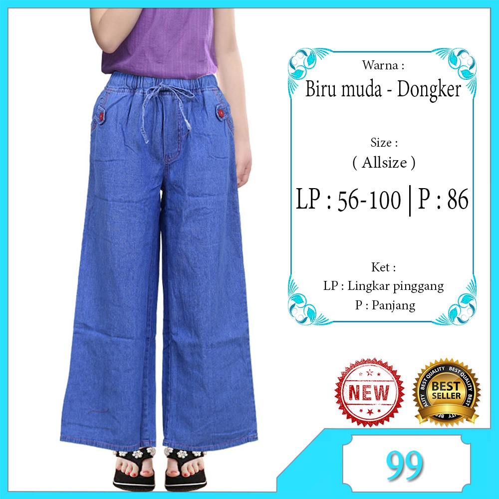 Celana Kulot Anak Tanggung  9 13 Tahun Bahan Soft Jeans 