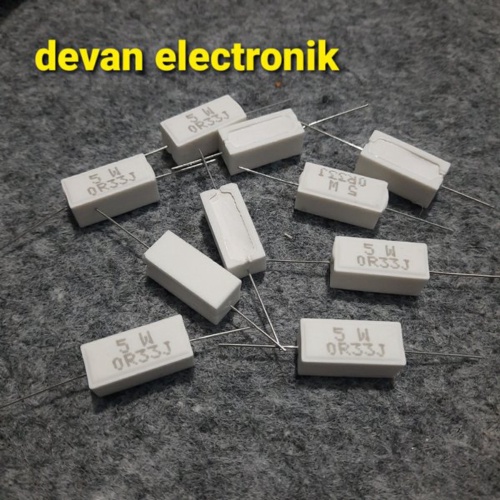 Jual Resistor kapur 0.33 ohm 5 w Murah