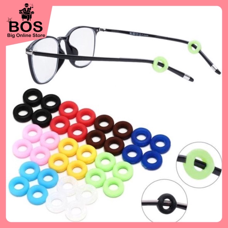 BOS - EARHOOK PENGAIT KACA MATA SILIKON BULAT 1pasang = 2pcs | KARET KACAMATA GLASSES