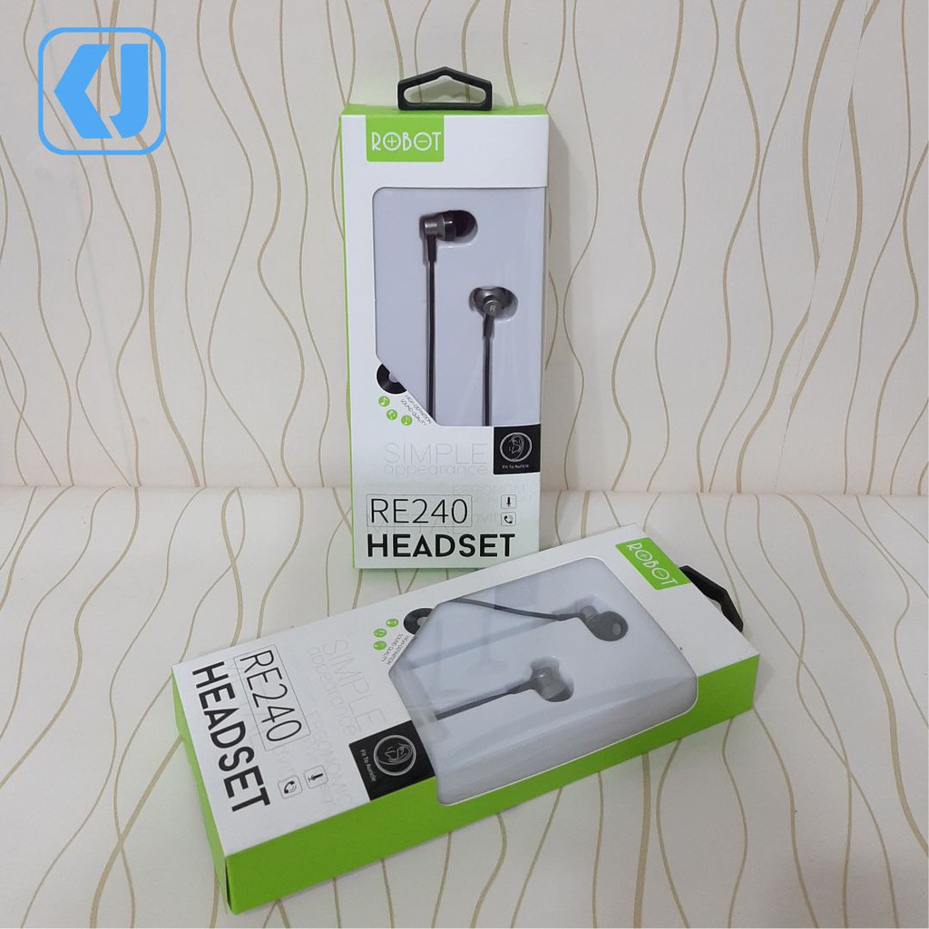 Headset Handsfree ROBOT RE240 Wired High-Definition Sound Quality