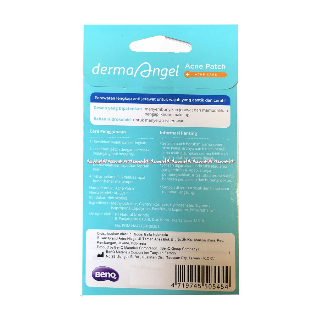 Derma Angel Acne Care Patch Day 6 Pcs Plester Jerawat Original