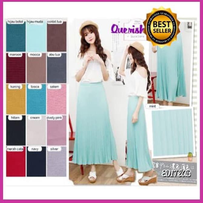 ROK PLISKET PANJANG WANITA MODEL TERBARU