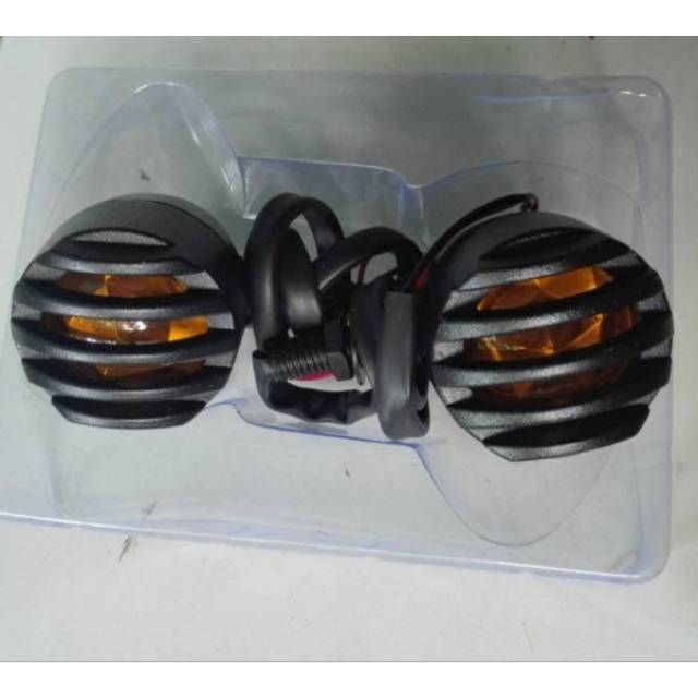 Lampu sen tralis klasik universal japstyle / sen motor jadul harga sepasang 2pcs