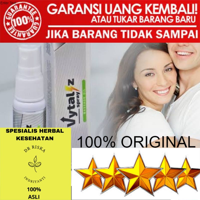 100% ASLI Vytaliz spray original vitalyz spray asli obat oles tahan lama pria herbal kuat bpom