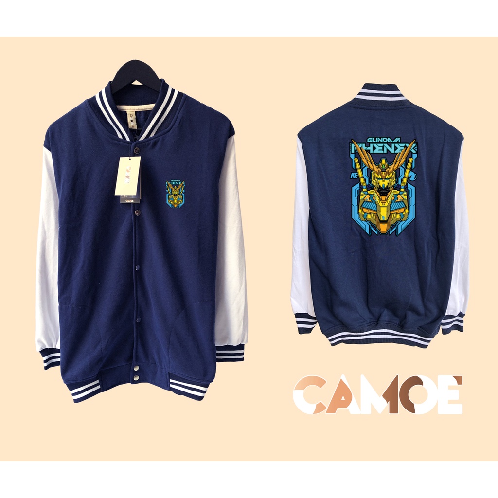 Jaket Baseball Varsity Anime Gundam Phenex Gold