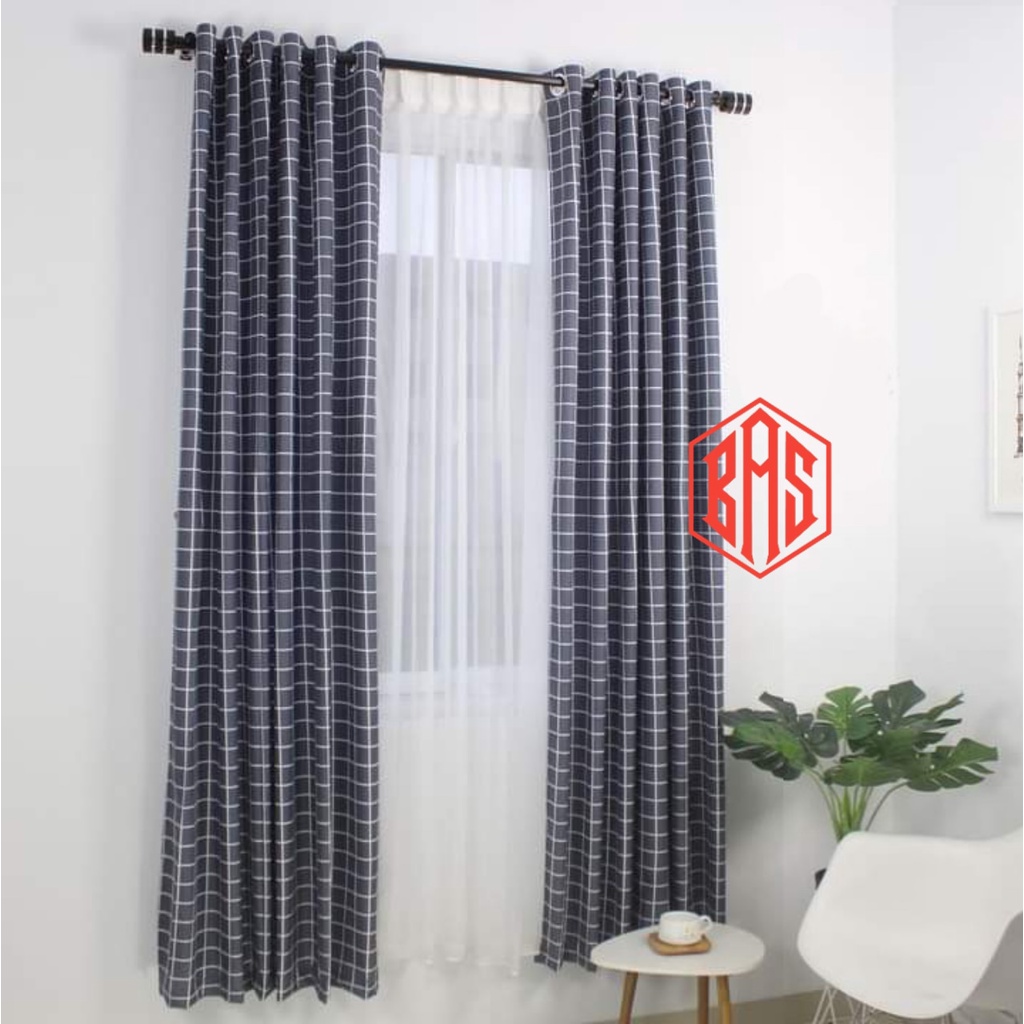 Gorden katun jendela minmalis 140 x 200