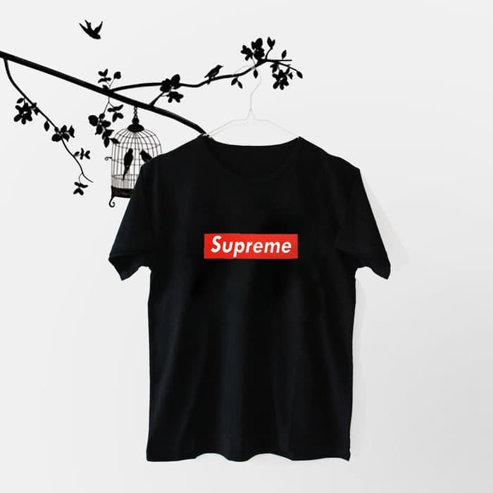Kaos Wanita / Tumblr Tee Lengan Pendek Supreme - Hitam