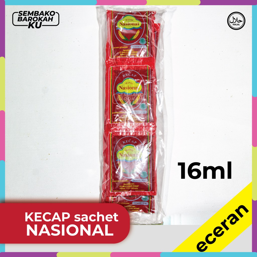 

Kecap Sachet Nasional 16 ml eceran retail saset kemasan ekonomis murah