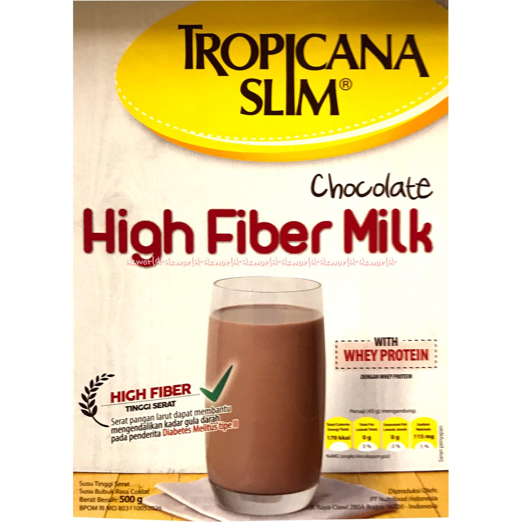 Tropicana Slim High Fiber High Calcium 500gr Milk Chocolate Susu Coklat