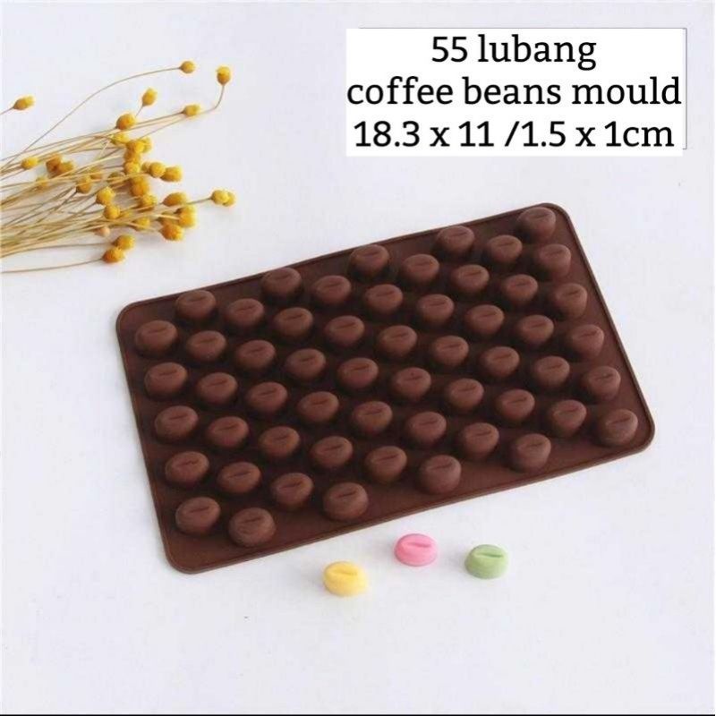 Nana Cetakan Jelly Coklat Motif Coffee Beans Cetakan coklat mini kopi