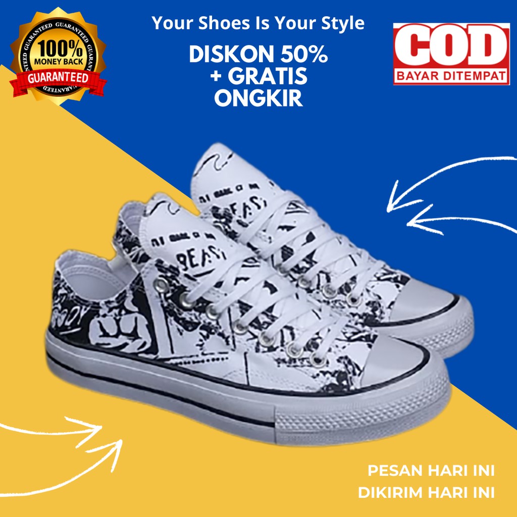 (BISA COD) CONVERSE 70S LOW ANDY WARHOL SIGNATURE WHITE / SEPATU CONVERSE 70S  CONVERSE 70S ORIGINAL