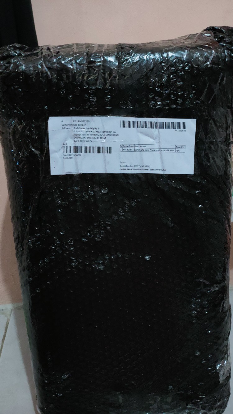 Keranjang Baju / Laundry Basket / Tempat Penyimpanan Baju Kotor Gr Pink Genki Market
