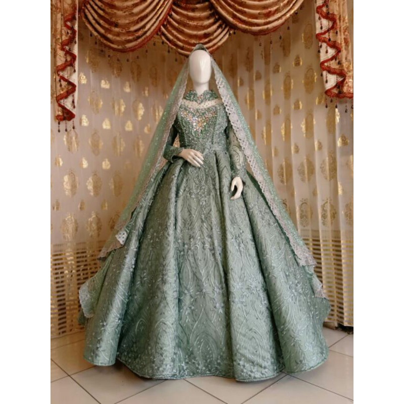 GAUN BARBIE MEWAH BEREKOR | BAJU PENGANTIN PRINCESS