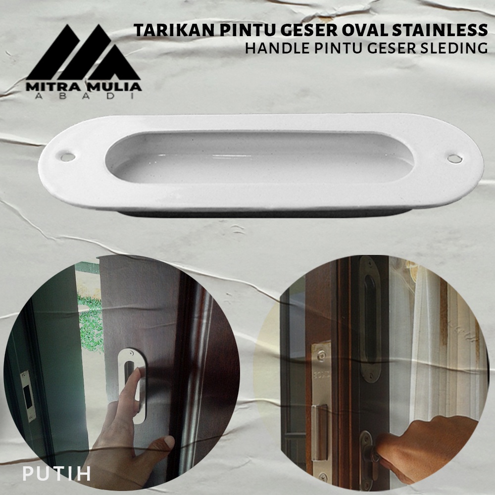 Tarikan Pintu Dorong Oval Stainless l Handle Geser Sliding Kom Kom