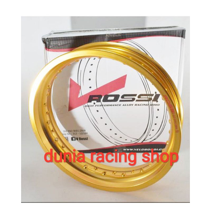 Velg Rossi 350 17 Hole 36 ada Gold Silver Biru