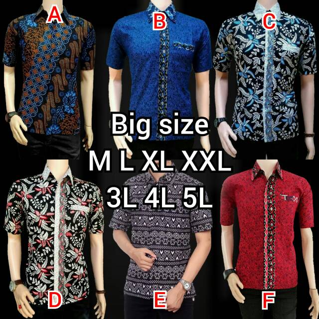 Promo New Arrival Silvia Batik12 Jumbo Hrb026 Kenongo Baju Batik Pria Pendek Pekalongan Padi M L Xl OL9DOnSnNpxRa