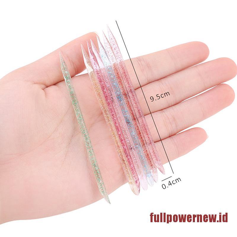 【COD】100Pcs Crystal Stick Double End Nail Art Cuticle Pusher Cuticle Remover Tool