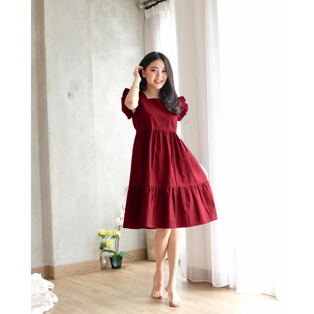 AS FASHION-COD-HF-DRES WANITA TERBARU-DRES MURAH-DRES NATAL-PAKAIAN DRESS