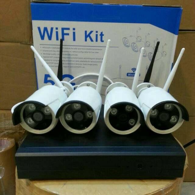 Paket cctv wireless 4chanel fuull outdoor 2mp + hdd 1 tb lengkap