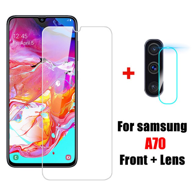 Paket Tempered Glass Layar Clear Dan Tempered Glass Camera Lens Samsung A70