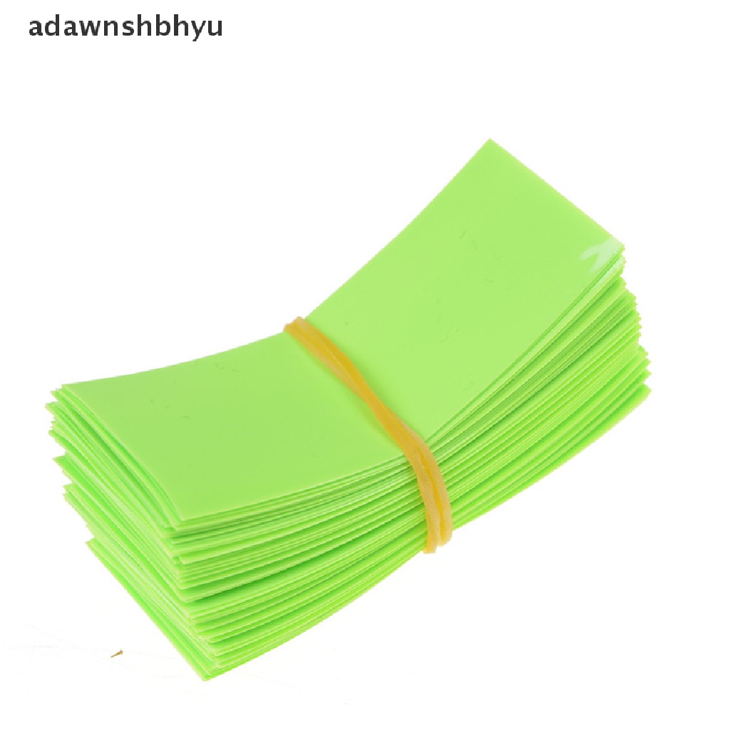 [adawnshbhyu] 100pcs 18650bungkus Baterai PVC Heat Shrink Tubing Pre-cut Precut