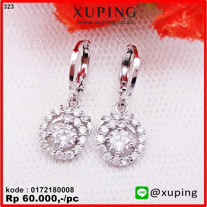 XUPING ANTING JURAI MOTIF SILVER ZIRCON 0172180008