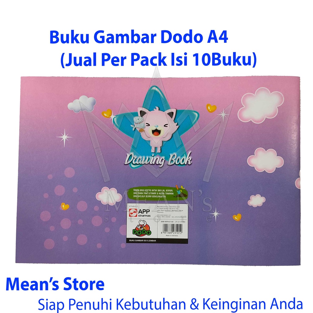 

RK Buku Gambar Dodo Ukuran A4 / Drawing Book A4 / Buku Gambar Anak
