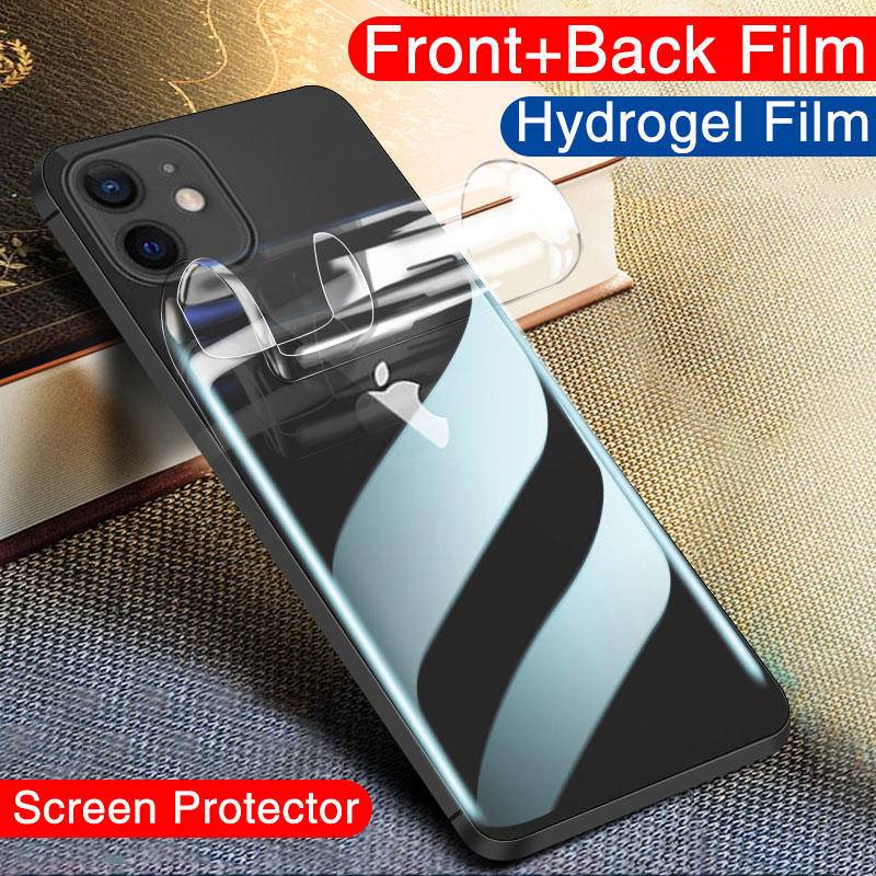 Film Hydrogel Pelindung Layar Depan Belakang Untuk iPhone 13 12 11 Pro Max Mini X XR XS Max 7 8 6 6s Plus SE 2020 2022