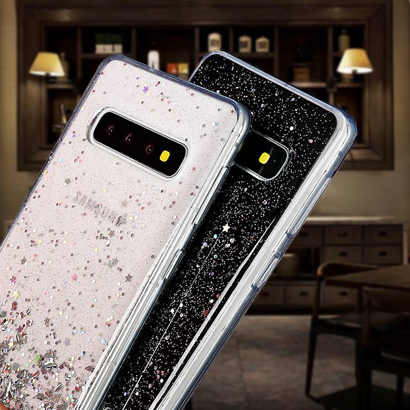 Casing Soft Case TPU Samsung A20 A30 M10 M20 A12 A71 J4 Plus A9 A7 A8 2018 Black Starry Sky Cover