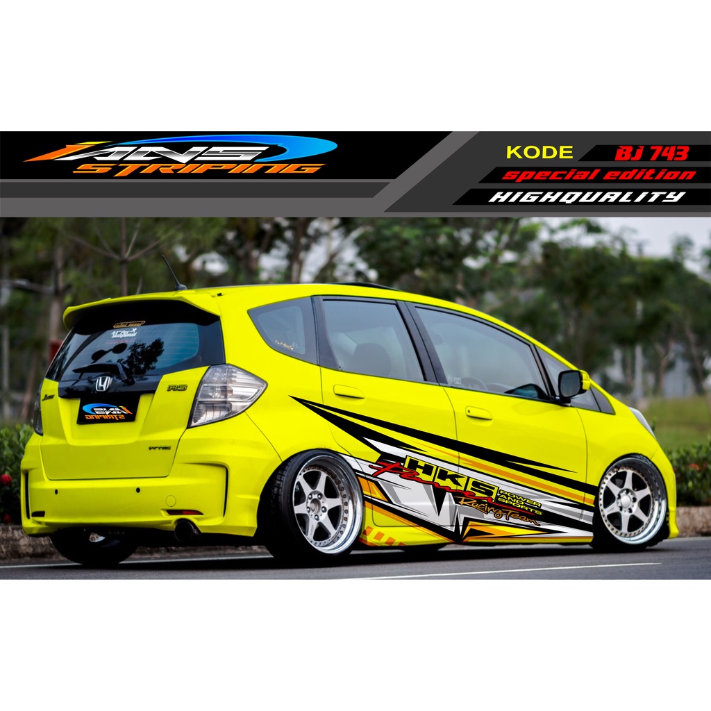 DECAL STICKER MOBIL HONDA BRIO AGYA JAZZ AVANZA YARIS / DECAL STICKER MOBIL JAZZ / STIKER MOBIL