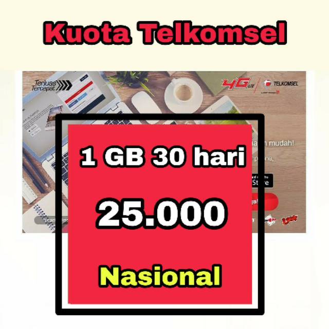 Kuota telkomsel 1GB 30 hari