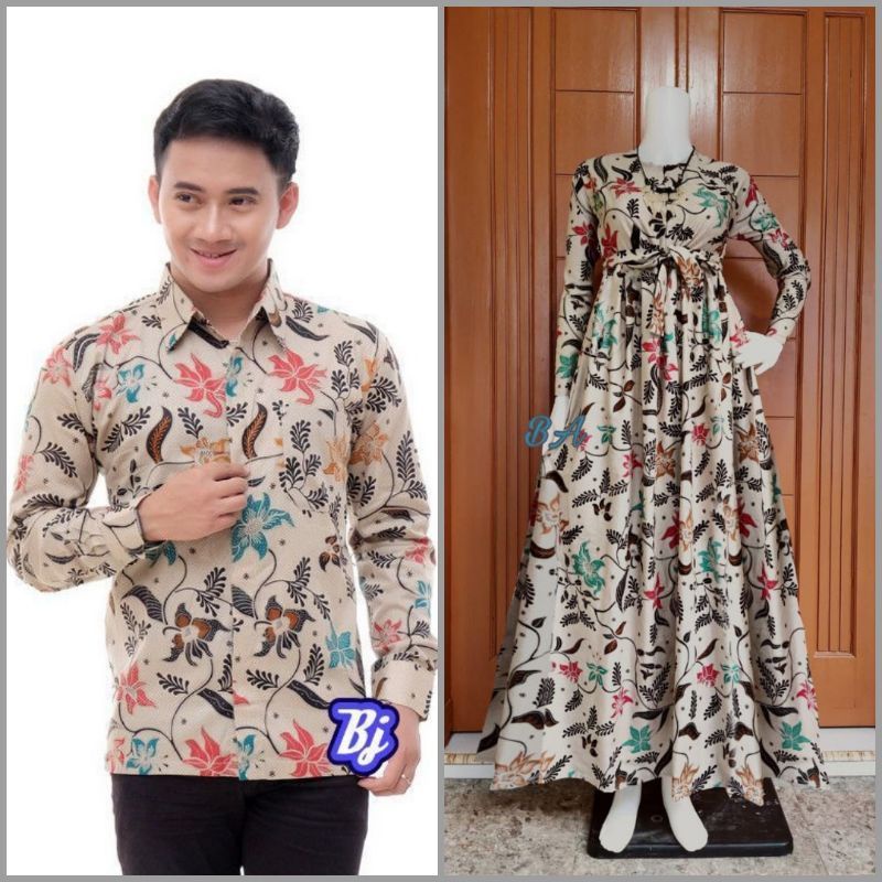 Maura Couple - Sania Ruffle Batik Couple GARANSI TERMURAH-Teratai