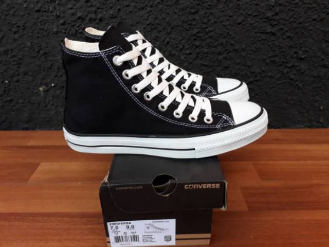 CONVERSE HIGH CLASSIC BLACK WHITE UNISEX PREMIUM BNIB MADE IN VIETNAM  SIZE 37/38/39/40/41/42/43/44