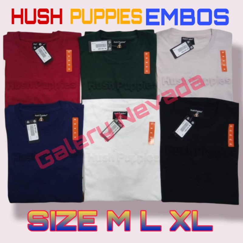 Kaos Hush Puppies Embos Timbul Lengan Pendek