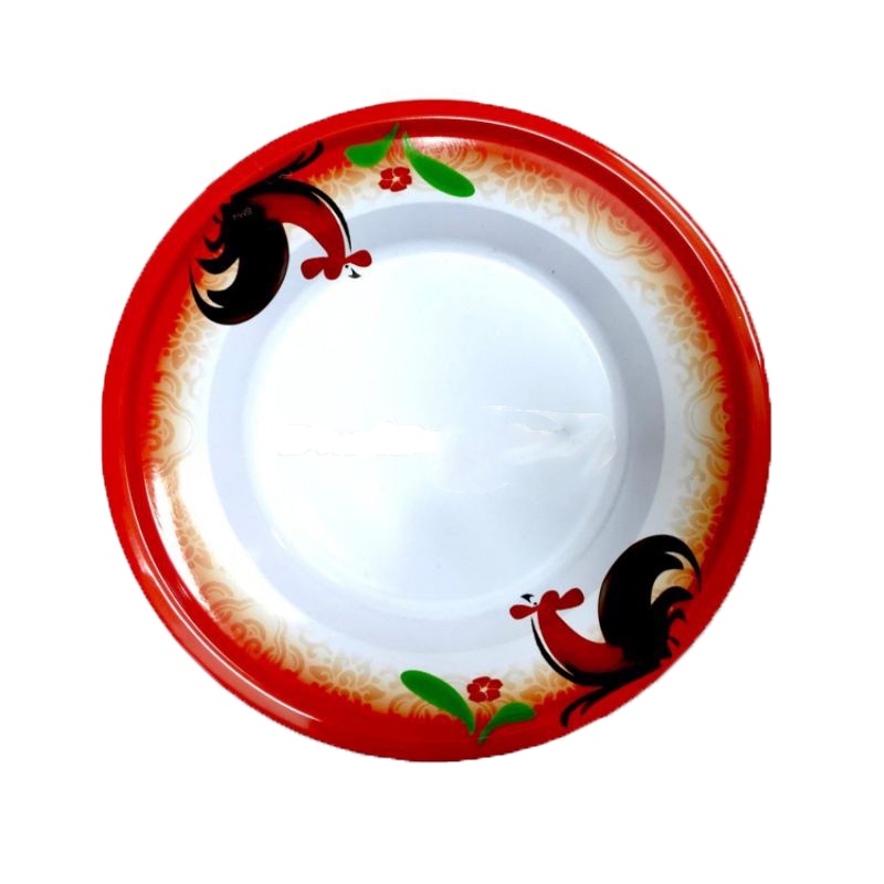 FM - Piring Lapis Enamel G-2231 Motif Ayam Jago/piring