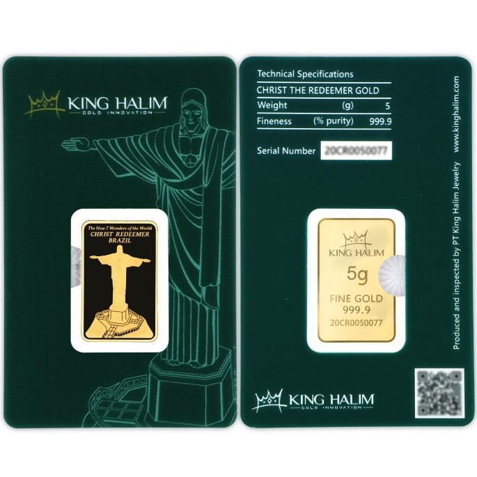 Logam Mulia King Halim / LM KH &quot;Christ The Redeemer&quot; 24K 5 gram - SDW Gold -