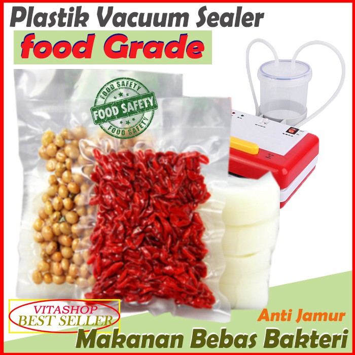 PLASTIK VACUM SEALER 11X16 ISI 100 LEMBAR