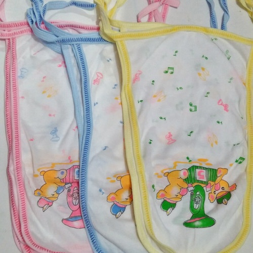 6 Pcs Popok Ikat Bayi - Popok Tali Random Motif - Warna Dasar Putih