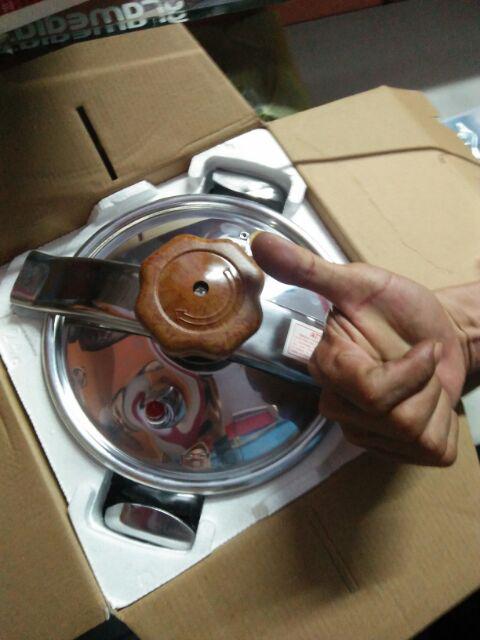 Home-klik Oxone Ox-2008 Pressure Cooker Alupress 8 Liter - Peralatan Masak - Silver